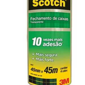 Fita Adesiva Pp 45mmx45m Transparente Scotch 5802 3m Pt 4 Un