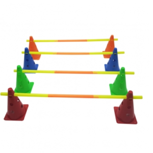 Kit Barreiras 8 Cones E 4 Bastões