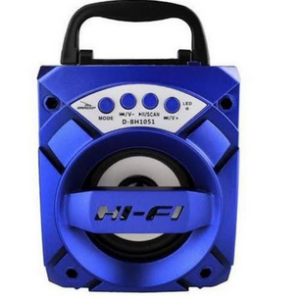 Caixa Caixinha De Som Bluetooth Pendrive Mp3 Usb Barato Azul