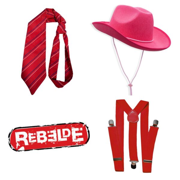 Suspensório Rbd Chapeu Rebeldes Chapeu Mia Lupita Roberta Anahi - Image 2